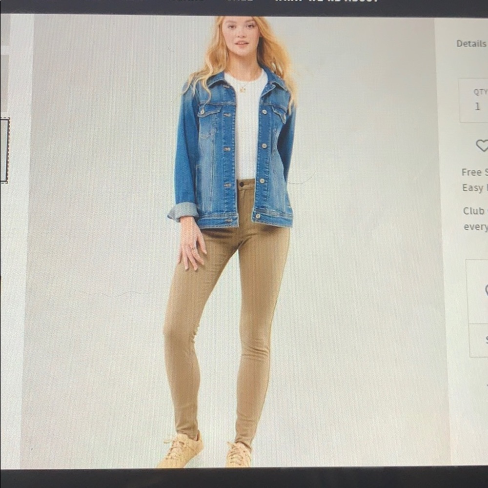 Khaki highrise super skinny jeans 1 regular